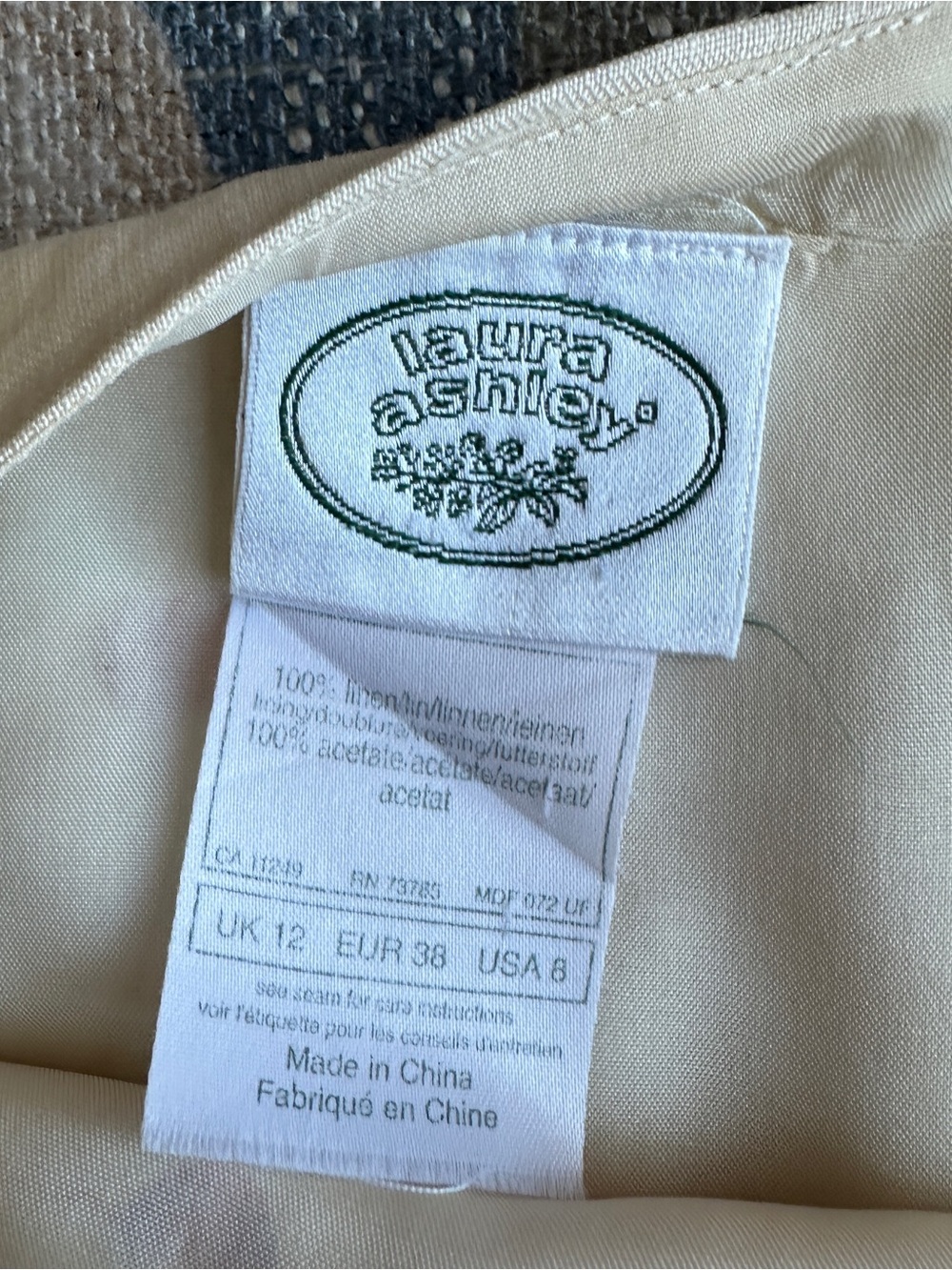 Laura Ashley Cream Cherry Print Midi Dress - Picture 4 of 7